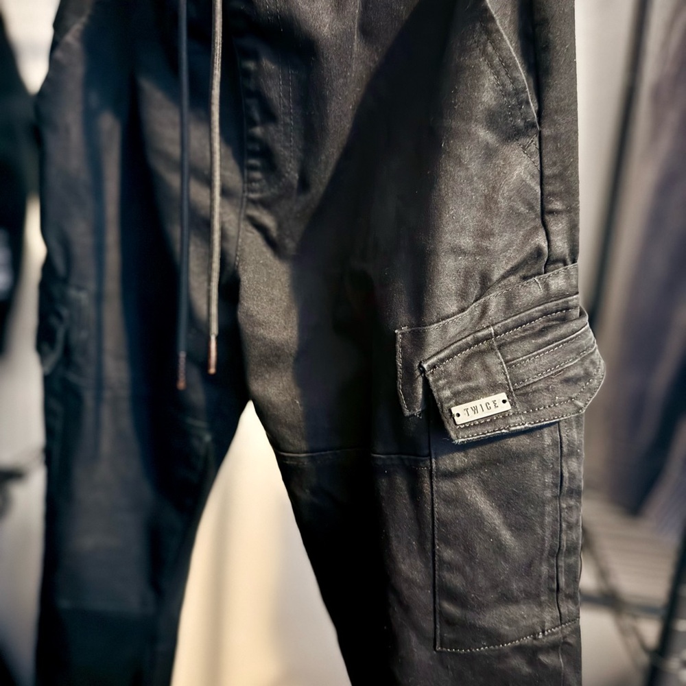 Ice Black Cargo Pants Durable Workwear
